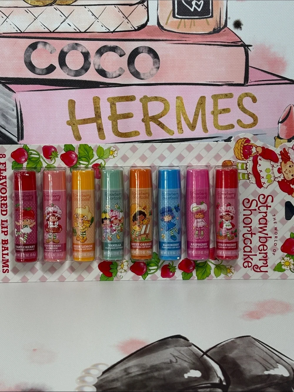 Strawberry Shortcake 8-Pack Flavored Lip Balm - Assorted Colors and Flavors